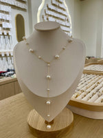 Load image into Gallery viewer, Gold Pearl Layering Necklace