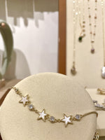 Load image into Gallery viewer, Star Silver Chain Link Bracelet