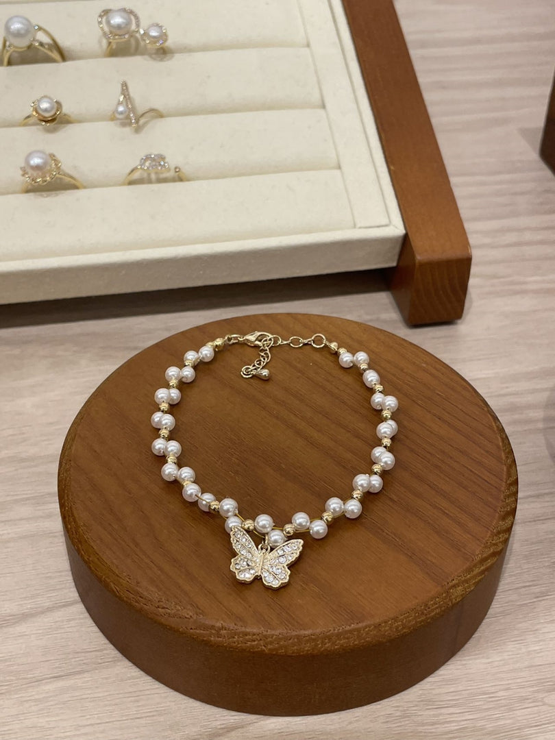 Butterfly Marquise Pearl Bracelet