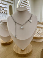 Load image into Gallery viewer, Dainty Silver Heart Pendant Necklace
