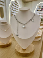 Load image into Gallery viewer, Dainty Silver Heart Pendant Necklace
