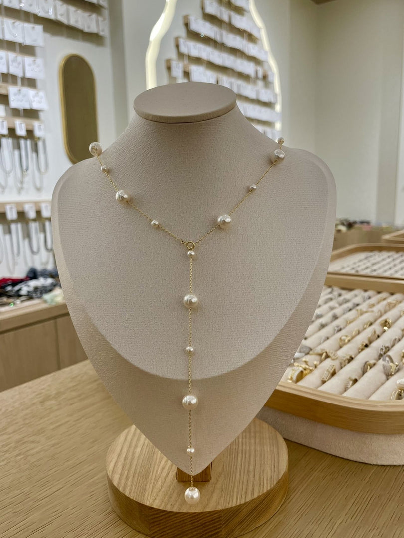 Gold Pearl Layering Necklace