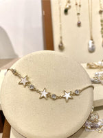 Load image into Gallery viewer, Star Silver Chain Link Bracelet
